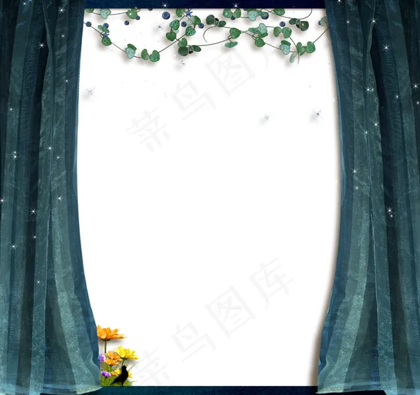 帘布幕布相框设计模板图片
