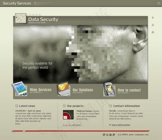 古朴灰色网页psd模板