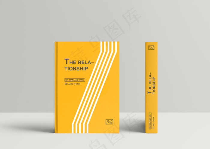 黄色精美精装书样机