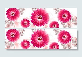 抽象花卉无框画图片