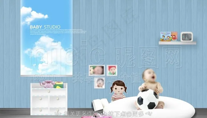 可爱婴儿图片(5200X3380(DPI:300))psd模版下载
