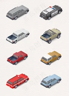 8款手绘车子素材