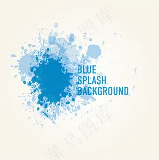 蓝色喷溅背景矢量素材