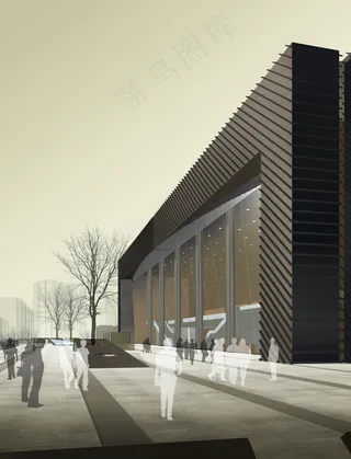 公共建筑效果图图片