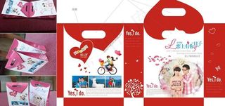 婚庆喜糖袋包装设计图片