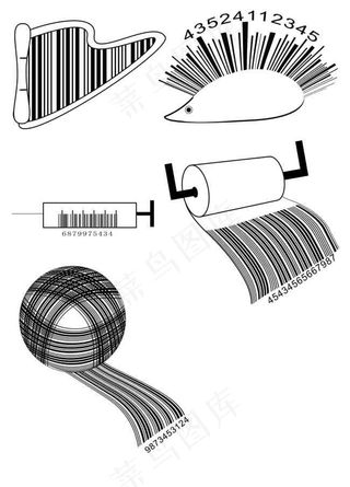 创意条形码设计矢量素材