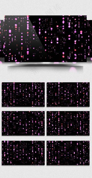 彩色粒子上升动态素材