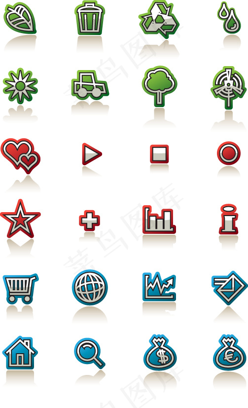简单的装饰小图标矢量素材eps,ai矢量模版下载