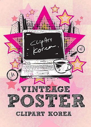 时尚潮流背景与笔记本电脑