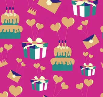 卡通蛋糕礼物底纹背景图片