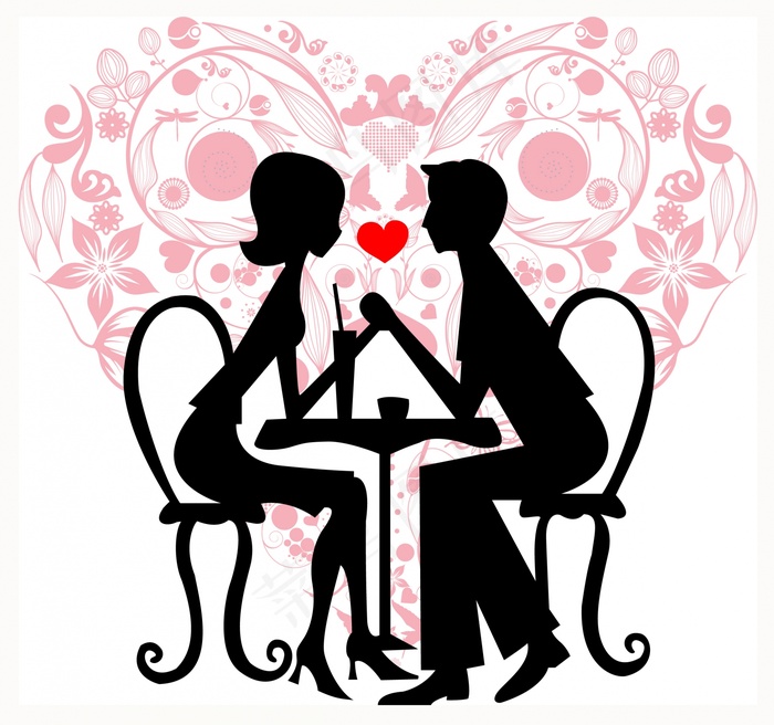 在咖啡馆的夫妇