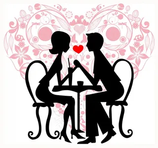 在咖啡馆的夫妇