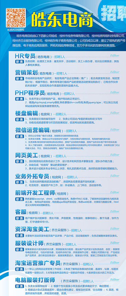 招聘X展架 易拉宝图片psd模版下载