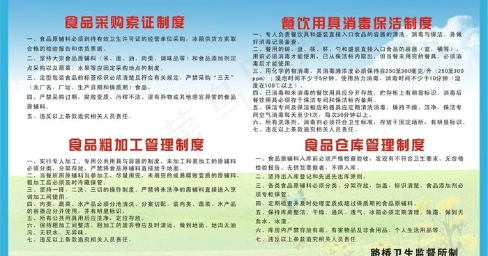 卫生监督所制度图片cdr矢量模版下载