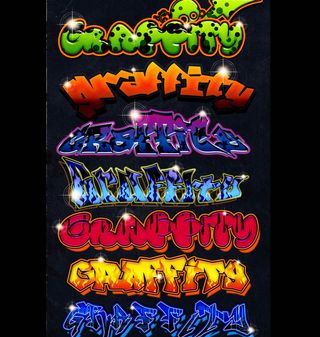 绚丽涂鸦效果艺术字样式