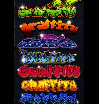 绚丽涂鸦效果艺术字样式