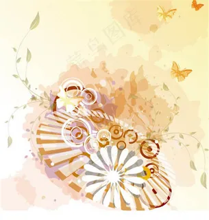 花卉背景矢量花纹素材