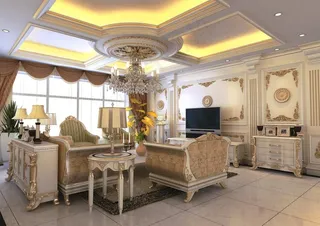 欧式客厅效果图图片