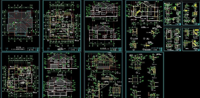 别墅建筑CAD施工图