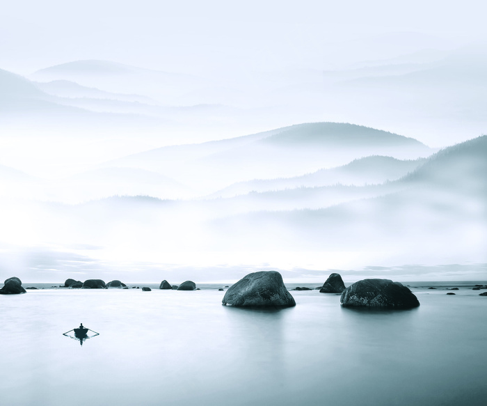 中国风水墨山水画蝉意家居装饰画高清...