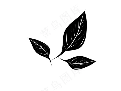 植物树叶纹身插画