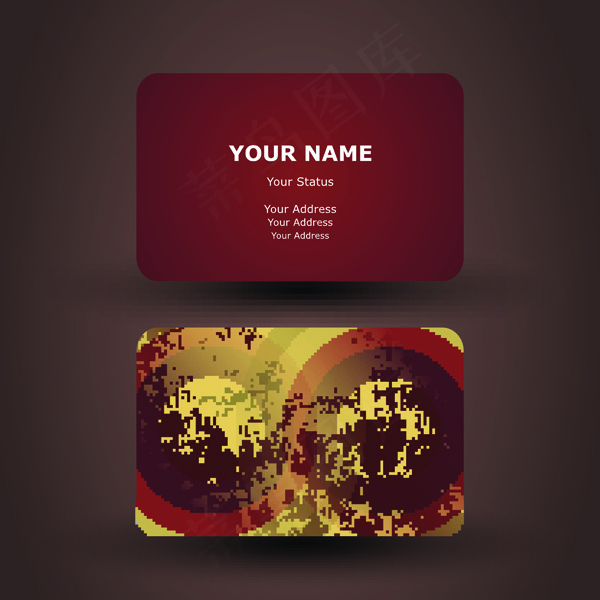 Business Cards retro style vector set 3 (5)eps,ai矢量模版下载
