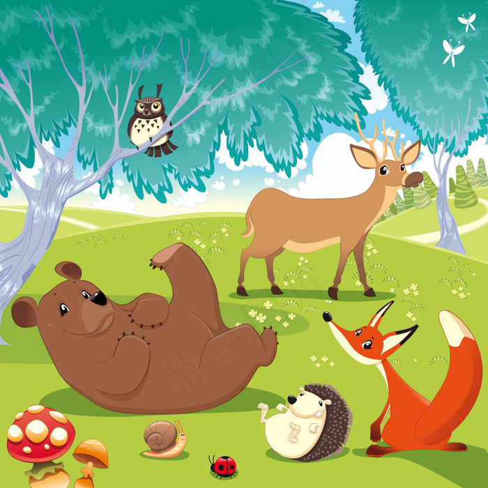 绿色背景矢量图