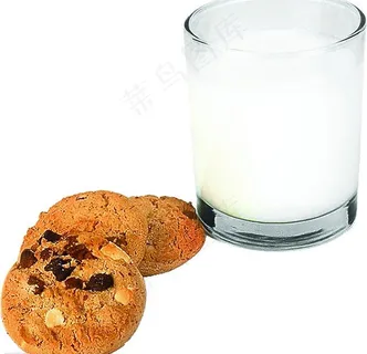 牛奶和曲奇图片