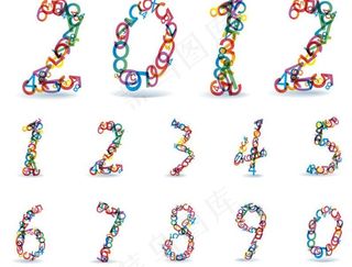 抽象创意数字0123图片