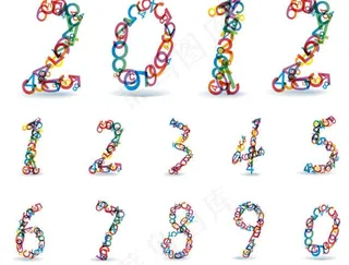 抽象创意数字0123图片