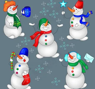 圣诞雪人矢量素材图片