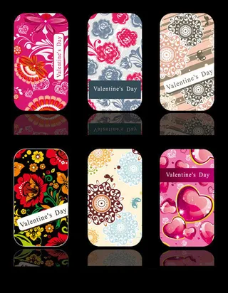 时尚情人节卡片矢量素材