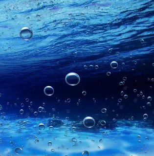 水中的蓝色水泡 水中的蓝色水泡