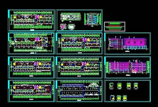 中学教学楼与宿舍楼建筑CAD设计施...