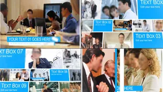 简洁优雅的企业动态展示墙AE工程