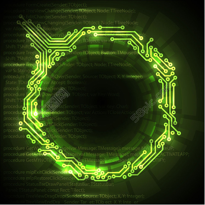 精美绿色科技背景矢量素材