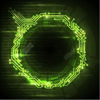 精美绿色科技背景矢量素材