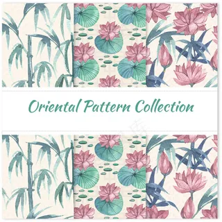 日本风格的自然图案