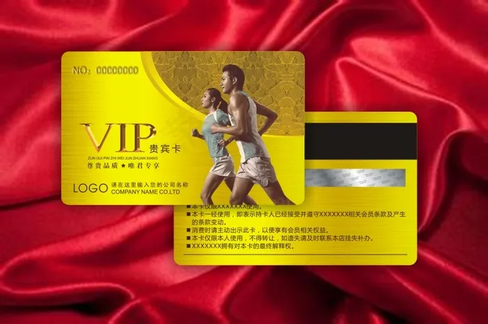 健身vip会员卡(210X297)cdr矢量模版下载