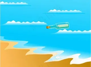 卡通漂流瓶falsh动画