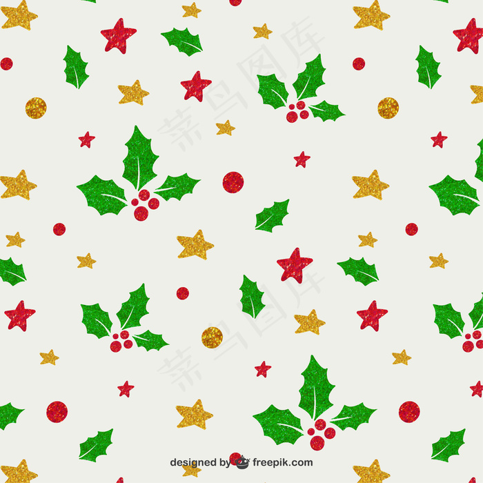 槲寄生和星星的图案