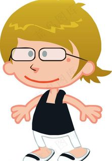 矢量眼镜男图片