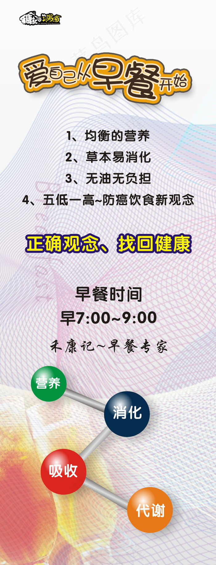 爱自己从早餐开始(700X1830)cdr矢量模版下载