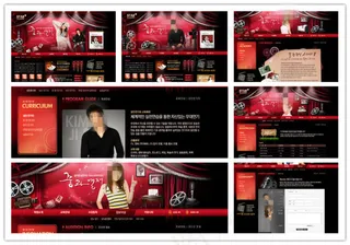 韩国艺术网站制作模版