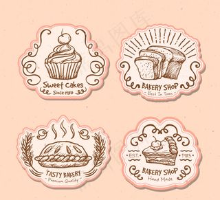 可爱蛋糕徽章设计