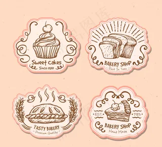 可爱蛋糕徽章设计