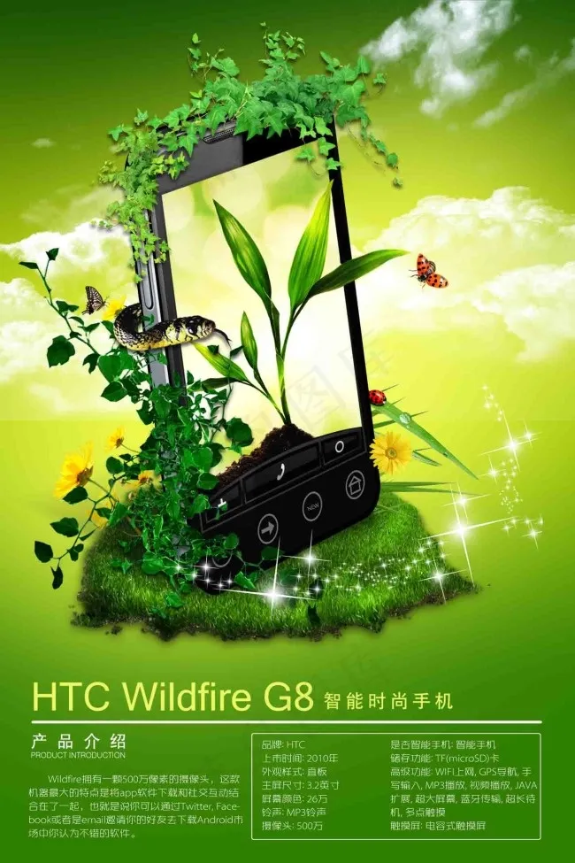 HTC智能手机促销展板免费下载psd模版下载