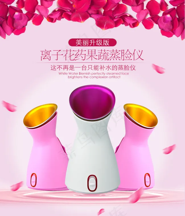 果蔬蒸脸器海报psd模版下载