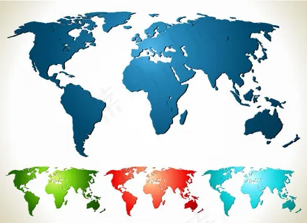 36款世界地图矢量图，世界地图