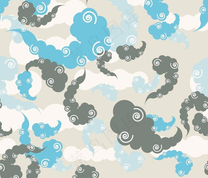 时尚云纹花纹底纹图片eps,ai矢量模版下载